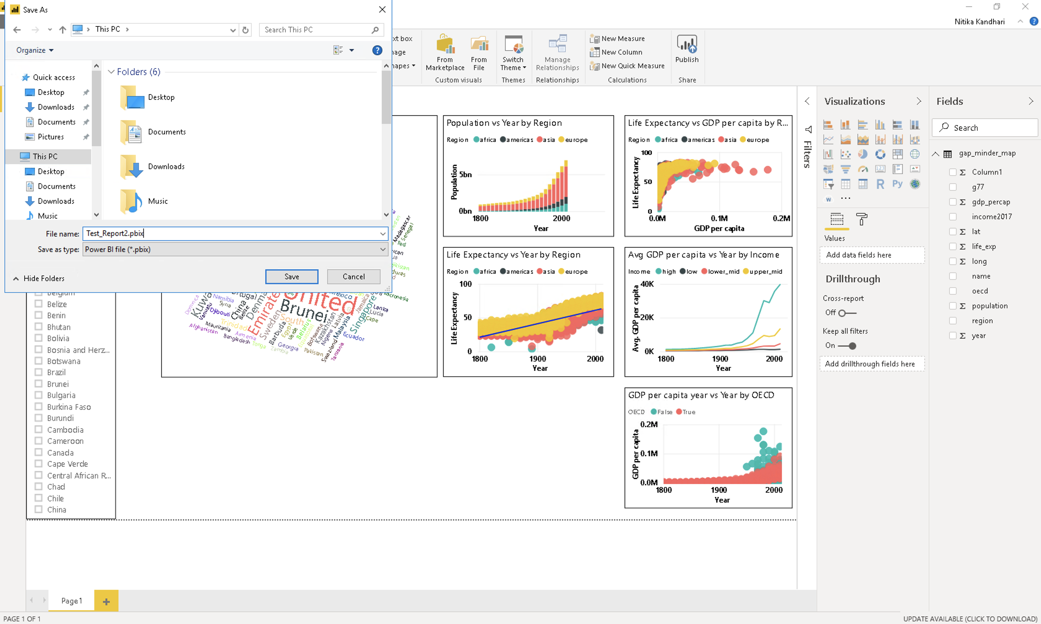 Create buttons in Power BI reports - Power BI